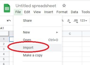 Convert from Excel to Sheets - Import selection in Sheets