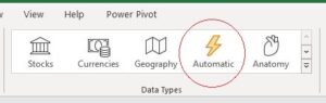 Excel can do research example 3: Automatic data type.