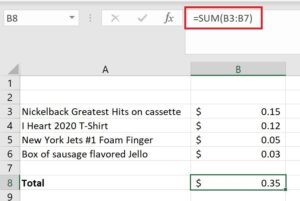 Figure 8 - Extra row in range