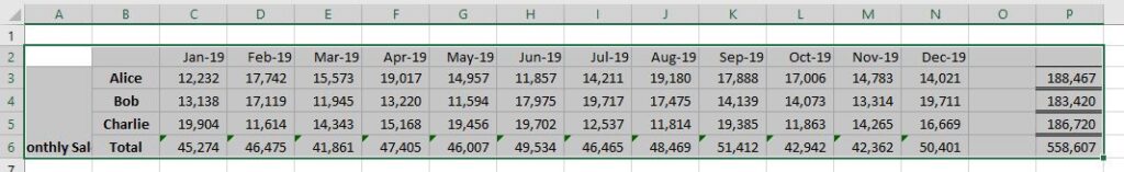 Transpose example B - Data horizontal but ugly formatting
