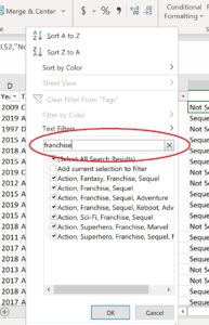 Implement tags in Excel in seconds: Using the filter search feature.